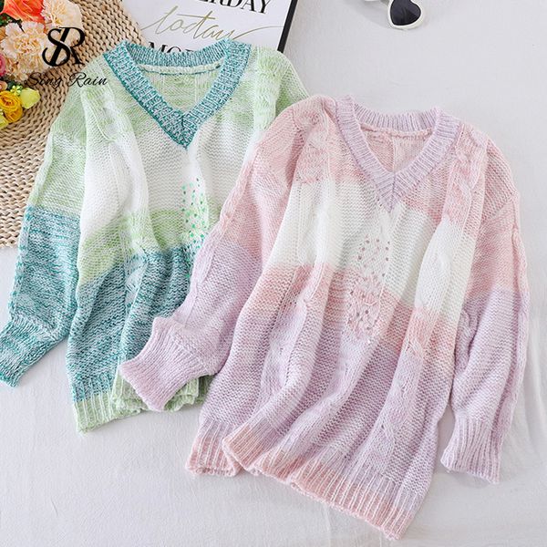 women patchwork knitted sweater autumn sequined v neck knit korean knitwear winter basic knitting pullovers, White;black
women patchwork knitted sweater autumn sequined v neck knit korean knitwear winter basic knitting pullovers, White;black