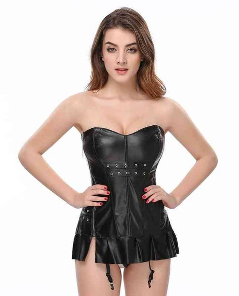 nxy set ladies faux leather overbust garter corset dress erotic lace up back zipper waist trainer tube lingerie bustier 1202, Red;black
nxy set ladies faux leather overbust garter corset dress erotic lace up back zipper waist trainer tube lingerie bustier 1202, Red;black