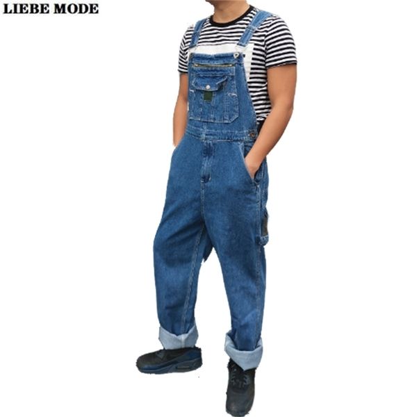 loose fit jeans men denim bib overalls men's work wear blue jumpsuit strap suspender straight cargo pants big plus size 30-44 46 201111
loose fit jeans men denim bib overalls men's work wear blue jumpsuit strap suspender straight cargo pants big plus size 30-44 46 201111