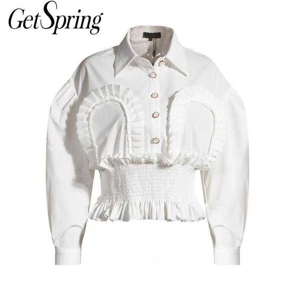 getspring women blouse cotton white shirt retro puff sleeve high waist vintage fashion ladies autumn 210601
getspring women blouse cotton white shirt retro puff sleeve high waist vintage fashion ladies autumn 210601