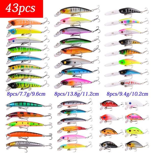 minnow 43pcs artificial lures fly fishing lure set hard crank bait wobbler carp 6 models swimbait fake fishing tackle w jlljvz
minnow 43pcs artificial lures fly fishing lure set hard crank bait wobbler carp 6 models swimbait fake fishing tackle w jlljvz