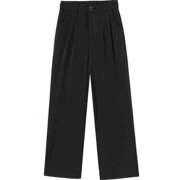 white ice silk floor dragging wide leg pants women's 2021 summer loose thin pure color trousers straight casual, Black;white
white ice silk floor dragging wide leg pants women's 2021 summer loose thin pure color trousers straight casual, Black;white