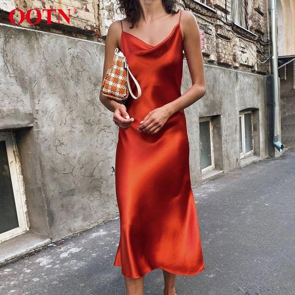 casual dresses ootn satin sleeveless party dress for women orange bodycon midi female zipper silk spaghetti strap vestido 2021, Black;gray
casual dresses ootn satin sleeveless party dress for women orange bodycon midi female zipper silk spaghetti strap vestido 2021, Black;gray