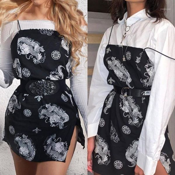 bodycon vestido de mujer dragon print summer casual black mini dress party a-line spaghetti strap femme dresses 2021, Black;gray
bodycon vestido de mujer dragon print summer casual black mini dress party a-line spaghetti strap femme dresses 2021, Black;gray