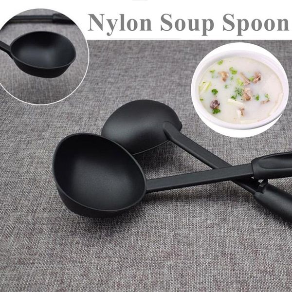 spoons 1pcs kitchen soup spoon cookware nylon ladle black tableware for meal dinner scoops supplies cooking tool
spoons 1pcs kitchen soup spoon cookware nylon ladle black tableware for meal dinner scoops supplies cooking tool