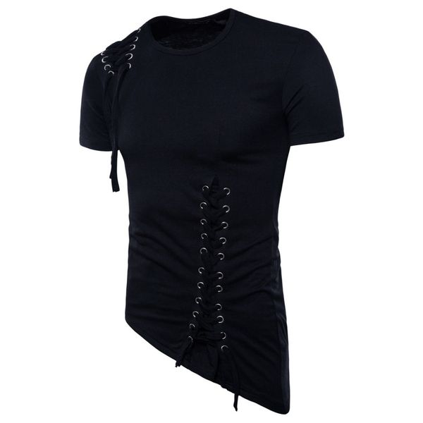 men's hoodies & sweatshirts men irregular design hip hop punk t shirt lacing slim fit tee men gothic style nightclub stage co, Black
men's hoodies & sweatshirts men irregular design hip hop punk t shirt lacing slim fit tee men gothic style nightclub stage co, Black