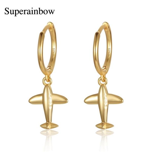 hoop & huggie superainbow 100% 925 solid real sterling micro paved cubic zircon plane airplane earrings for women girls jewelry sr-e221, Golden;silver
hoop & huggie superainbow 100% 925 solid real sterling micro paved cubic zircon plane airplane earrings for women girls jewelry sr-e221, Golden;silver