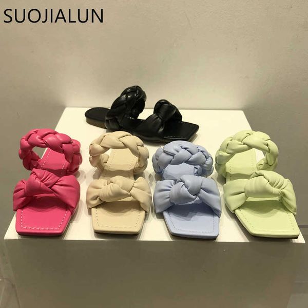 suojialun fashion women slippers summer weave ladies slides open toe flat heel outdoor beach sandal female causal flip flop 210630, Black
suojialun fashion women slippers summer weave ladies slides open toe flat heel outdoor beach sandal female causal flip flop 210630, Black