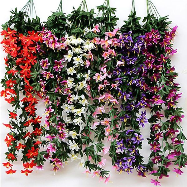 2pcs artificial small lily flower rattan wedding home wall hanging decoration artificial decorations fine workmanship 2021
2pcs artificial small lily flower rattan wedding home wall hanging decoration artificial decorations fine workmanship 2021