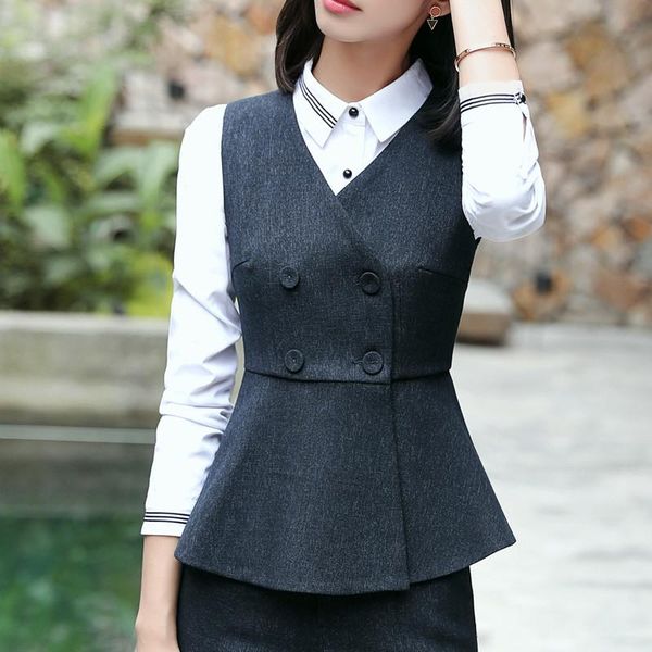 women's vests fashion business women vest 2021 v neck formal office ladies slim coat plus size interview ol professional tooling, Black;white
women's vests fashion business women vest 2021 v neck formal office ladies slim coat plus size interview ol professional tooling, Black;white