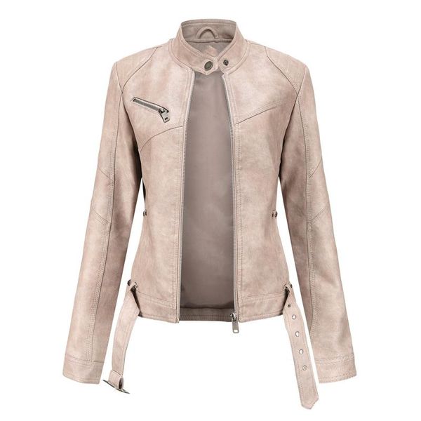 women's jackets slim leather women jacket stand-up collar zipper clothing stitching solid color chaqueta mujer#g3, Black;brown
women's jackets slim leather women jacket stand-up collar zipper clothing stitching solid color chaqueta mujer#g3, Black;brown
