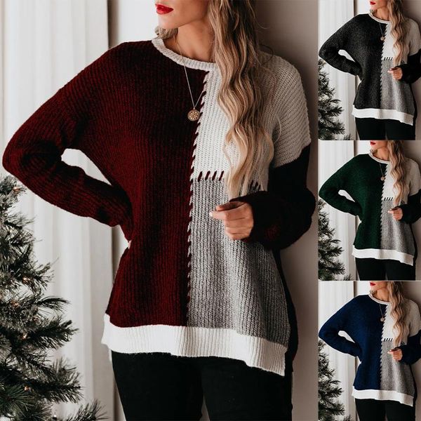 autumn winter sweater for women fashion patchwork pullover sweter de mujer casual crewneck long sleeve sweaters pull femme, White;black
autumn winter sweater for women fashion patchwork pullover sweter de mujer casual crewneck long sleeve sweaters pull femme, White;black
