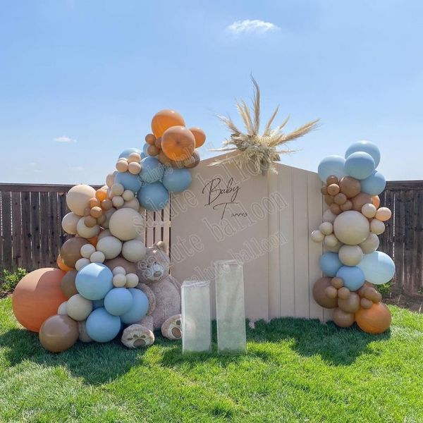party decoration 103pcs cocoa coffee balloon garland arch kit double blue and white for birthday baby shower weddings
party decoration 103pcs cocoa coffee balloon garland arch kit double blue and white for birthday baby shower weddings