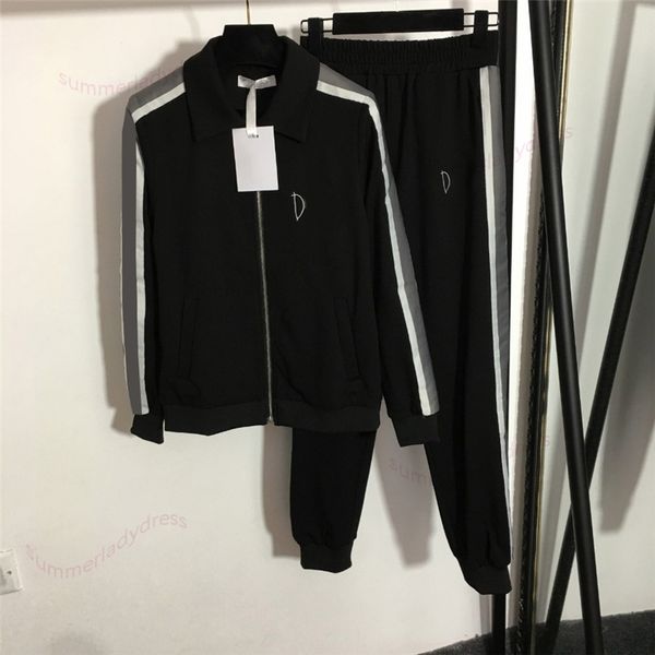 embroidery letter tracksuits autumn long sleeves suit simple sport style sweatpants casual stripe zipper coat womens, Gray
embroidery letter tracksuits autumn long sleeves suit simple sport style sweatpants casual stripe zipper coat womens, Gray