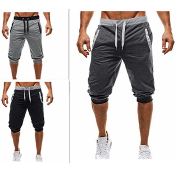men's shorts casual sports pants summer slim color matching five-point fitness jogging polyester trousers suitable for men, White;black
men's shorts casual sports pants summer slim color matching five-point fitness jogging polyester trousers suitable for men, White;black