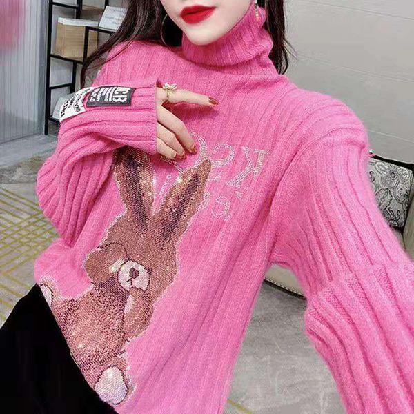 women's sweaters european winter heavy industry drilling turtleneck knitted bottoming women fashion streetwear 2021, White;black
women's sweaters european winter heavy industry drilling turtleneck knitted bottoming women fashion streetwear 2021, White;black