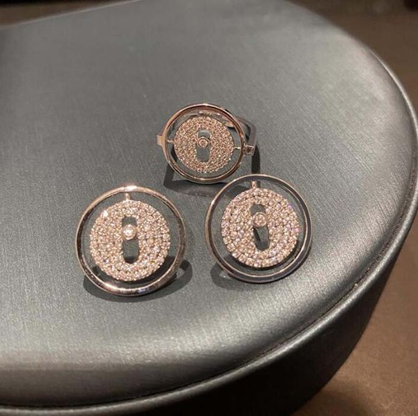 stud luxury unique designer button earrings trend personality couple round ol rhinestone classic piercing, Golden;silver
stud luxury unique designer button earrings trend personality couple round ol rhinestone classic piercing, Golden;silver