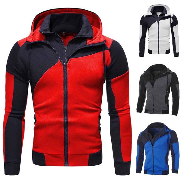 men's hoodies & sweatshirts fashion men's fake two-piece sports sweatshirt casual long sleeve zipper hooded jacket coats outwear ma, Black
men's hoodies & sweatshirts fashion men's fake two-piece sports sweatshirt casual long sleeve zipper hooded jacket coats outwear ma, Black