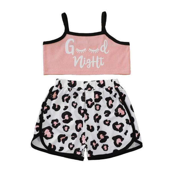 clothing sets 2021 fashion girl\u2021s summer two piece clothes set personality letter printed suspender and leopard short pants, White
clothing sets 2021 fashion girl\u2021s summer two piece clothes set personality letter printed suspender and leopard short pants, White