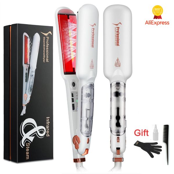 new lcd ultrasonic hair infrared steam flat iron hair care cold iron recover hair damaged smoothly treatment straightener
new lcd ultrasonic hair infrared steam flat iron hair care cold iron recover hair damaged smoothly treatment straightener