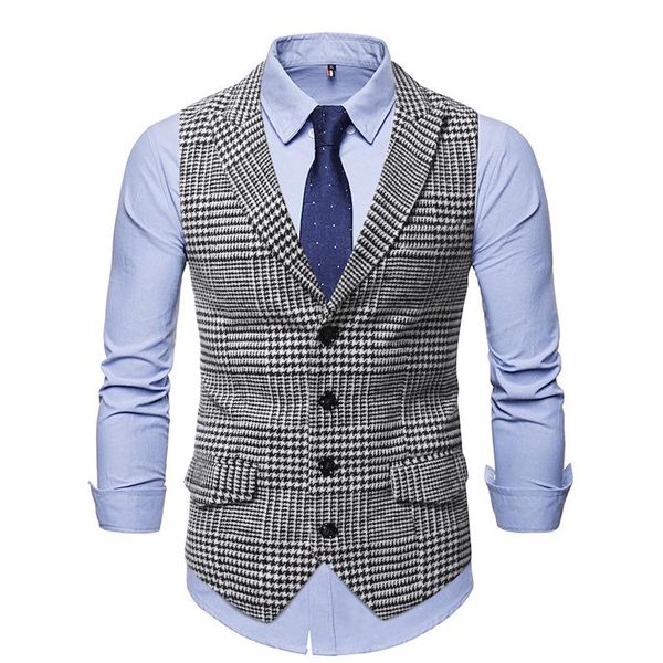 men's vests vest men 2021 autumn and winter fashion casual grid single breasted tailored business suit, Black;white
men's vests vest men 2021 autumn and winter fashion casual grid single breasted tailored business suit, Black;white