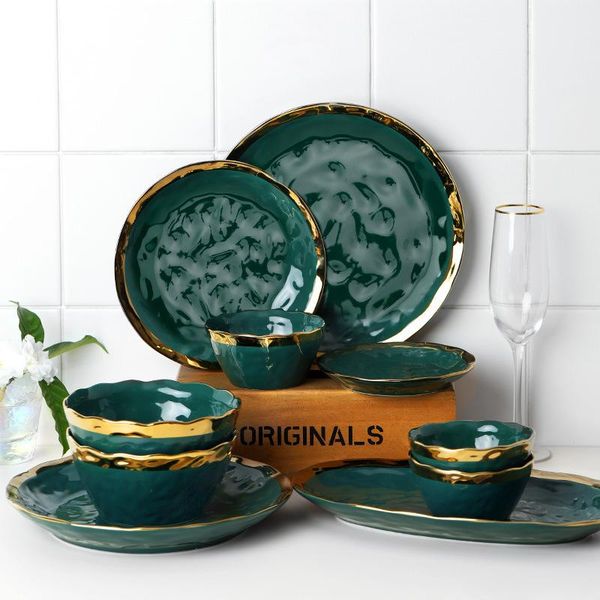 dishes & plates dark green ceramic bone china dinnerware sets dessert salad serving platter and rice bowls set kitchen trays decorative
dishes & plates dark green ceramic bone china dinnerware sets dessert salad serving platter and rice bowls set kitchen trays decorative