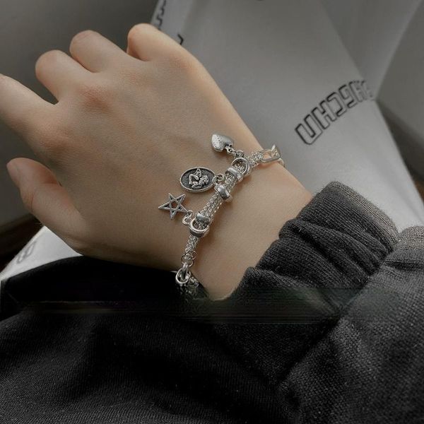 charm bracelets u-magical vintage love heart star oval beaded bracelet for women hollow silver color metal jewellery, Golden;silver
charm bracelets u-magical vintage love heart star oval beaded bracelet for women hollow silver color metal jewellery, Golden;silver