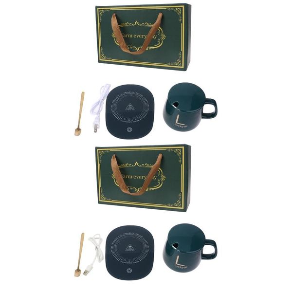 plug / usb 450ml coffee cup with spoon and 55 degree thermostat set roasters