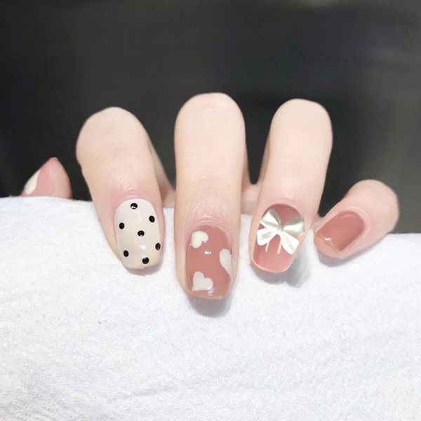 false nails 24pcs 3d polkas dot bow wear short paragraph fashion manicure patch save time wearable nail sticker, Red;gold
false nails 24pcs 3d polkas dot bow wear short paragraph fashion manicure patch save time wearable nail sticker, Red;gold