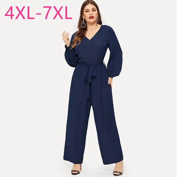 women's jumpsuits & rompers 2021 spring autumn plus size jumpsuit for women long sleeve loose casual blue belt v neck 4xl 5xl 6xl 7xl, Black;white
women's jumpsuits & rompers 2021 spring autumn plus size jumpsuit for women long sleeve loose casual blue belt v neck 4xl 5xl 6xl 7xl, Black;white