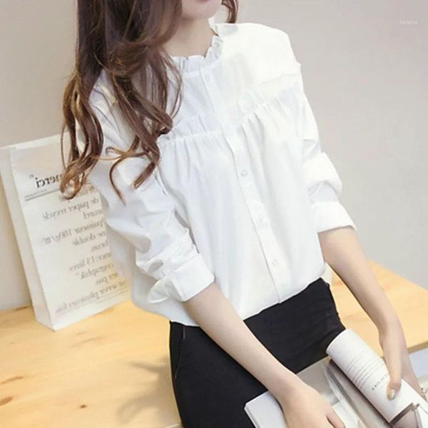 white stand collar women shirt blouse long sleeve autumn office ladies shirts formal slim ruffles blouses dd2372
white stand collar women shirt blouse long sleeve autumn office ladies shirts formal slim ruffles blouses dd2372
