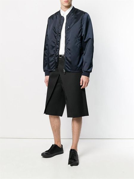 men's shorts loose large size personality hair stylist broken hole splicing spring and summer irregular dress, White;black
men's shorts loose large size personality hair stylist broken hole splicing spring and summer irregular dress, White;black