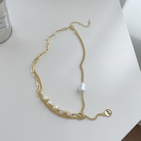 xianlan220 necklace female xia baroque pearl necklace neck deserve to act the role of double layer wearing smile retro collarbone, Silver
xianlan220 necklace female xia baroque pearl necklace neck deserve to act the role of double layer wearing smile retro collarbone, Silver