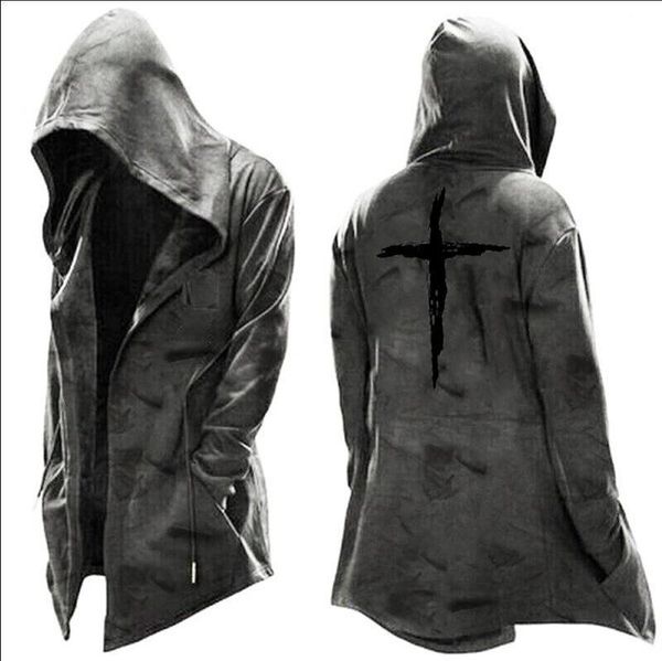 men's trench coats 2021 european and american cloak simple casual hooded rope halloween sweater, Tan;black
men's trench coats 2021 european and american cloak simple casual hooded rope halloween sweater, Tan;black