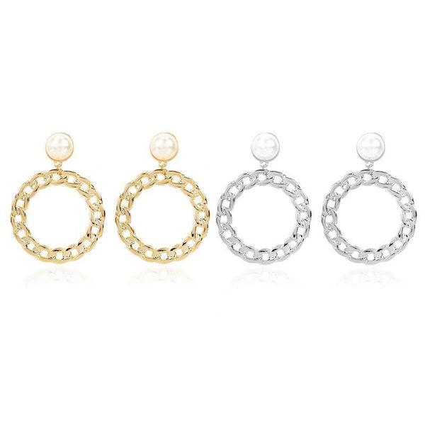 dangle & chandelier fashion statement earrings faux pearl chain geometric for women 2021 jewelry drop, Silver
dangle & chandelier fashion statement earrings faux pearl chain geometric for women 2021 jewelry drop, Silver