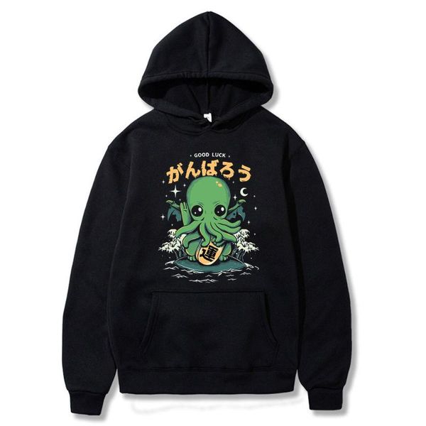 men's hoodies & sweatshirts 2021 couple clothes good luck cthulhu cuttlefish printed four season hoodie hip- oversize wears, Black
men's hoodies & sweatshirts 2021 couple clothes good luck cthulhu cuttlefish printed four season hoodie hip- oversize wears, Black
