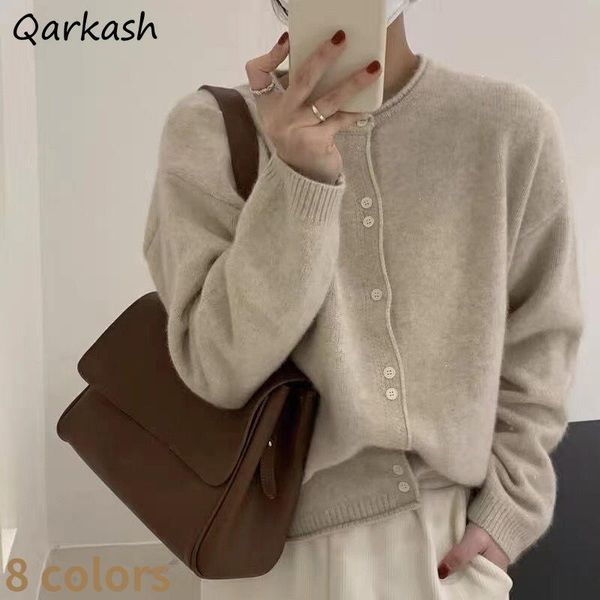 women's knits & tees cardigan women o-neck single breasted solid loose elegant tender femme leisure autumn 8 colors cozy sweaters colle, White
women's knits & tees cardigan women o-neck single breasted solid loose elegant tender femme leisure autumn 8 colors cozy sweaters colle, White