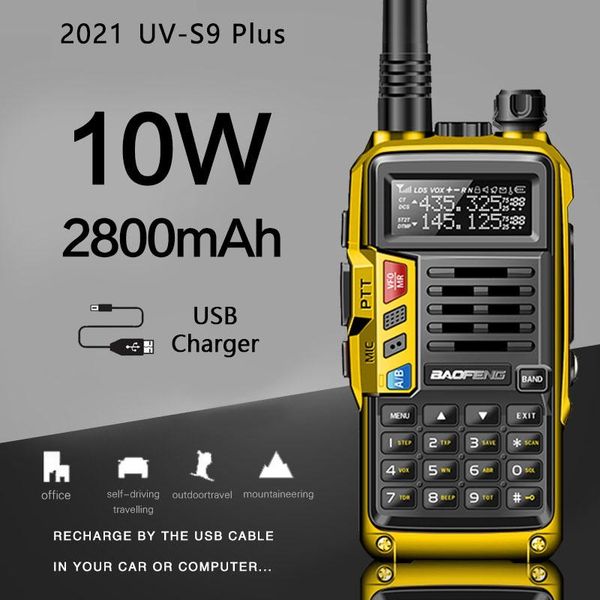 walkie talkie baofeng interphone uv-s9 plus, powerful cb transceiver, 8w / 10w, 10km long, up to uv-5r, portable radio, hunting city, 2021 
walkie talkie baofeng interphone uv-s9 plus, powerful cb transceiver, 8w / 10w, 10km long, up to uv-5r, portable radio, hunting city, 2021