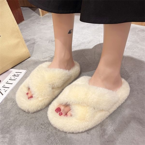 street trend cross band ladies fluffy fur slippers winter solid bedroom girls plush shoes fashion house women fluffy slippers y1120, Black
street trend cross band ladies fluffy fur slippers winter solid bedroom girls plush shoes fashion house women fluffy slippers y1120, Black