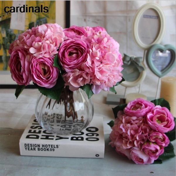artificial silk flower rich peony mix hydrangea flowers bouquet for wedding party garden decoration fake rose flowers
artificial silk flower rich peony mix hydrangea flowers bouquet for wedding party garden decoration fake rose flowers