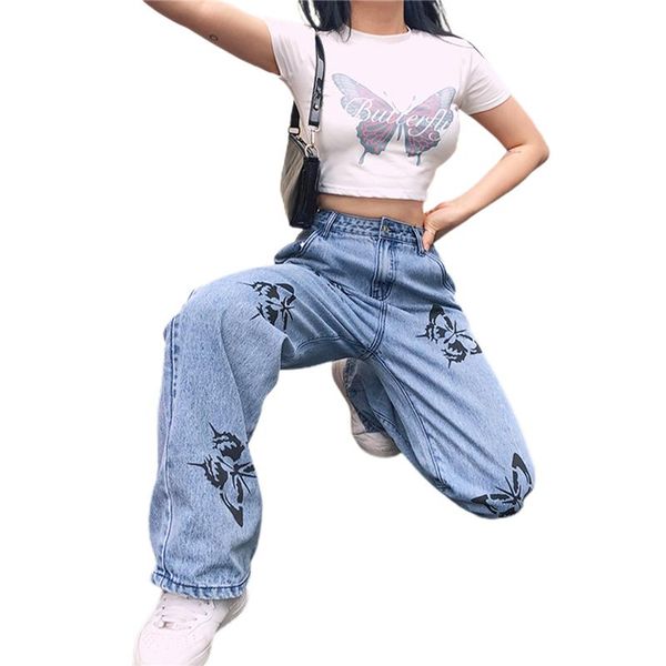 women's pants & capris loose jeans high waist butterfly straight harajuku baggy trousers y2k streetwear pantalones mujer cintura alta, Black;white
women's pants & capris loose jeans high waist butterfly straight harajuku baggy trousers y2k streetwear pantalones mujer cintura alta, Black;white