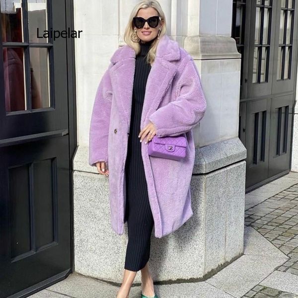 women's fur & faux winter stylish notched collar hairy shaggy long coat purple woman shearling fluffy x-long jackets keep warm outerwea, Black
women's fur & faux winter stylish notched collar hairy shaggy long coat purple woman shearling fluffy x-long jackets keep warm outerwea, Black