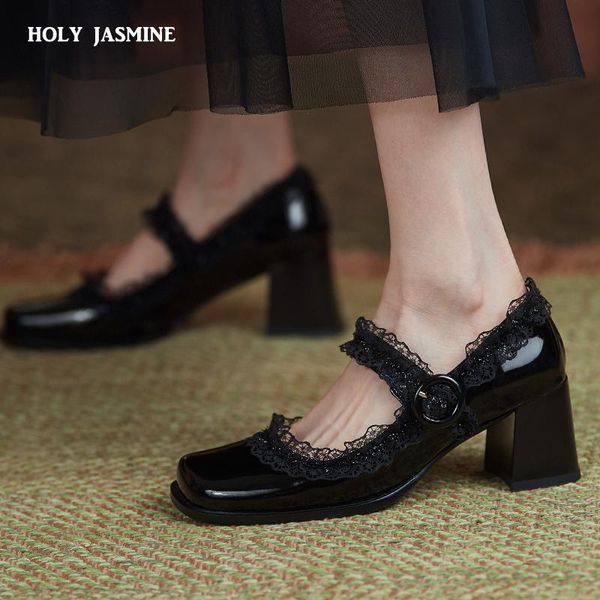 dress shoes genuine leather mary jane for women 2021 autumn spring chunky high ankle strap pumps woman thick bottom, Black
dress shoes genuine leather mary jane for women 2021 autumn spring chunky high ankle strap pumps woman thick bottom, Black