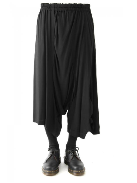 men's pants culottes casual harlan spring/summer black elastic waist loose wide leg wrinkle trend personalized
men's pants culottes casual harlan spring/summer black elastic waist loose wide leg wrinkle trend personalized