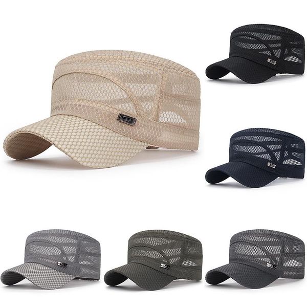 wide brim hats summer mesh flat cap hollow breathable head cover classic casual hat men comfortable fashion accessories, Blue;gray
wide brim hats summer mesh flat cap hollow breathable head cover classic casual hat men comfortable fashion accessories, Blue;gray