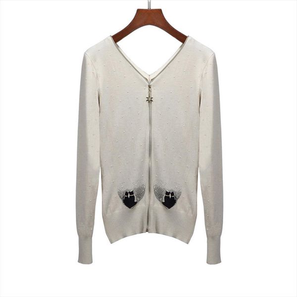 womens spring autumn sweater casual animal print fashion double zippers knitting slim fit, White;black
womens spring autumn sweater casual animal print fashion double zippers knitting slim fit, White;black