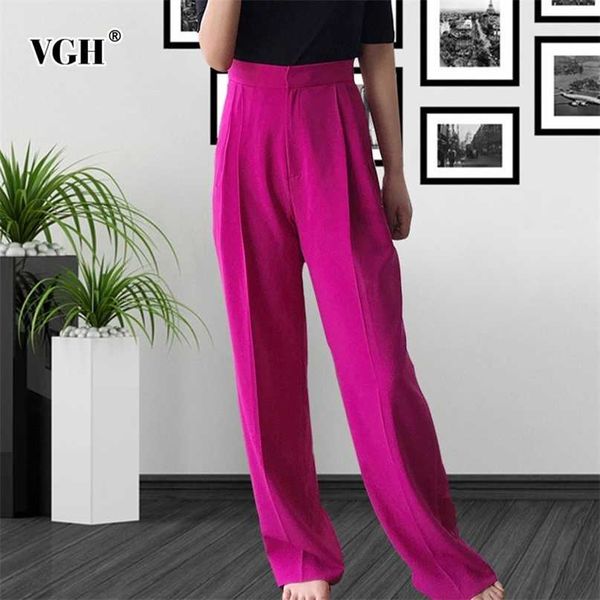 vgh spring women pants high waist loose slim pockets pleated female trouser for women's wide leg pant fashion korean 211007, Black;white
vgh spring women pants high waist loose slim pockets pleated female trouser for women's wide leg pant fashion korean 211007, Black;white