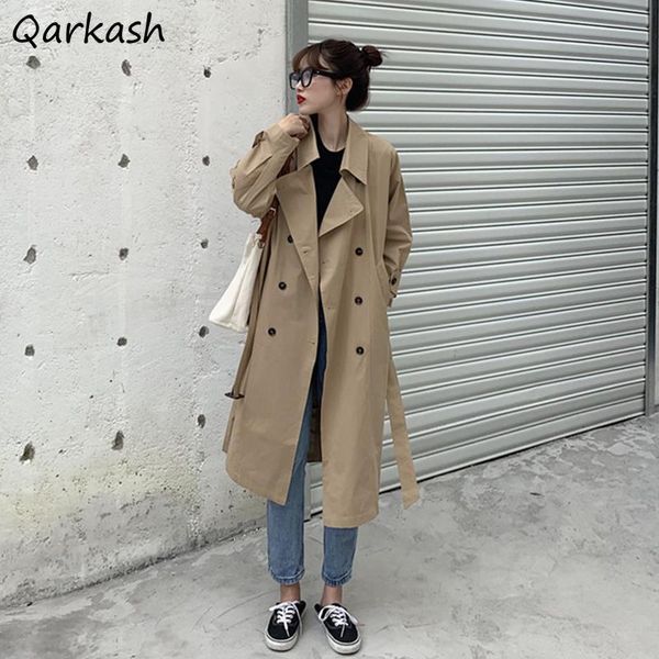 women's trench coats women autumn british style simple adjustable waist double breasted solid fashion all-match x-long outwear elegant, Tan;black
women's trench coats women autumn british style simple adjustable waist double breasted solid fashion all-match x-long outwear elegant, Tan;black