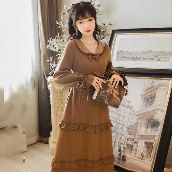 casual dresses french chic design sense aging ruffle dress autumn and winter slim temperament sweet medium length skirt, Black;gray
casual dresses french chic design sense aging ruffle dress autumn and winter slim temperament sweet medium length skirt, Black;gray