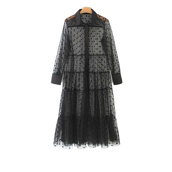hirigin women stylish polka dot patchwork transparent midi shirt dress long sleeve female chic mesh dresses vestidos 210311, Black;gray
hirigin women stylish polka dot patchwork transparent midi shirt dress long sleeve female chic mesh dresses vestidos 210311, Black;gray